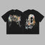 Revenge Colorful Graffiti Arch Logo & Portrait Graphic Short Sleeve T-Shirt Black