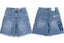 Gallery Dept. Raw-Edge Paint Splatter Denim Shorts - Medium Blue
