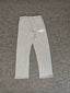 Light Gray Straight-Leg Sweatpants | Minimalist Streetwear Pants with Logo Detail