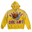 Valley Dreams Sun‑Moon Graphic Zip‑Up Hoodie, Unisex Yellow Vintage Streetwear Jacket