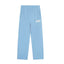 Sky Blue Straight-Leg Sweatpants | Minimalist Streetwear Pants with Logo Detail