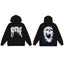 Revenge Ice Blue Splatter Skull Arch Logo Pullover Hoodie