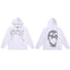 Revenge Screaming Skull Arch Logo Pullover Hoodie white