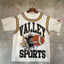 Valleydream White Striped Collar Valley Football Sports Vintage T-Shirt