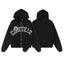 Black Graphic Zip-Up Hoodie | Streetwear Hoodie with Bold Front Lettering Design