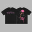 Revenge Pink Arch Logo & Pink Hat Portrait Graphic Short Sleeve T-Shirt