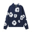 Denim Tears Cotton Wreath Hoodie - Navy Blue