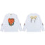 Gallery Dept. Puzzle Heart & Rose Graphic Long Sleeve T-Shirt - White