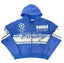 Valley Vintage Racing‑Style Zip‑Up Hoodie, Unisex Blue Washed Streetwear Jacket
