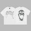 Revenge Arch Logo & Cracked Skull Graphic Short Sleeve T-Shirt White