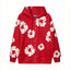 Denim Tears Cotton Wreath Full Zip-Up Hoodie - Red