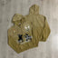 VALEFOREVER Khaki Gradient Cowboy Graphic Zip Up Hoodie
