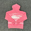 Pink Graphic Zip-Up Hoodie | Streetwear Hoodie with Abstract Back Print Design