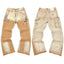 Gallery Dept. Distressed Graphic Patch Paint Splatter Cargo Pants