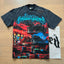 Godspeed Gambling Skeleton Poker Casino Graphic Tee Cotton Acid Washed Shirt