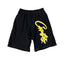 Black Script Logo Sweat Shorts – Oversized Streetwear Casual Shorts