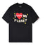 Broken Planet T Shirt Luv My Planet Midnight Black