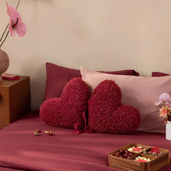 Crimson Heart Love Pillows