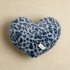 Leopard Plush Heart Pillow