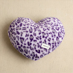 Leopard Plush Heart Pillow