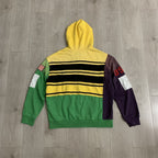 VALLEY Color‑Block Striped Valley Dreams Zip‑Up Hoodie Unisex Oversized Jacket