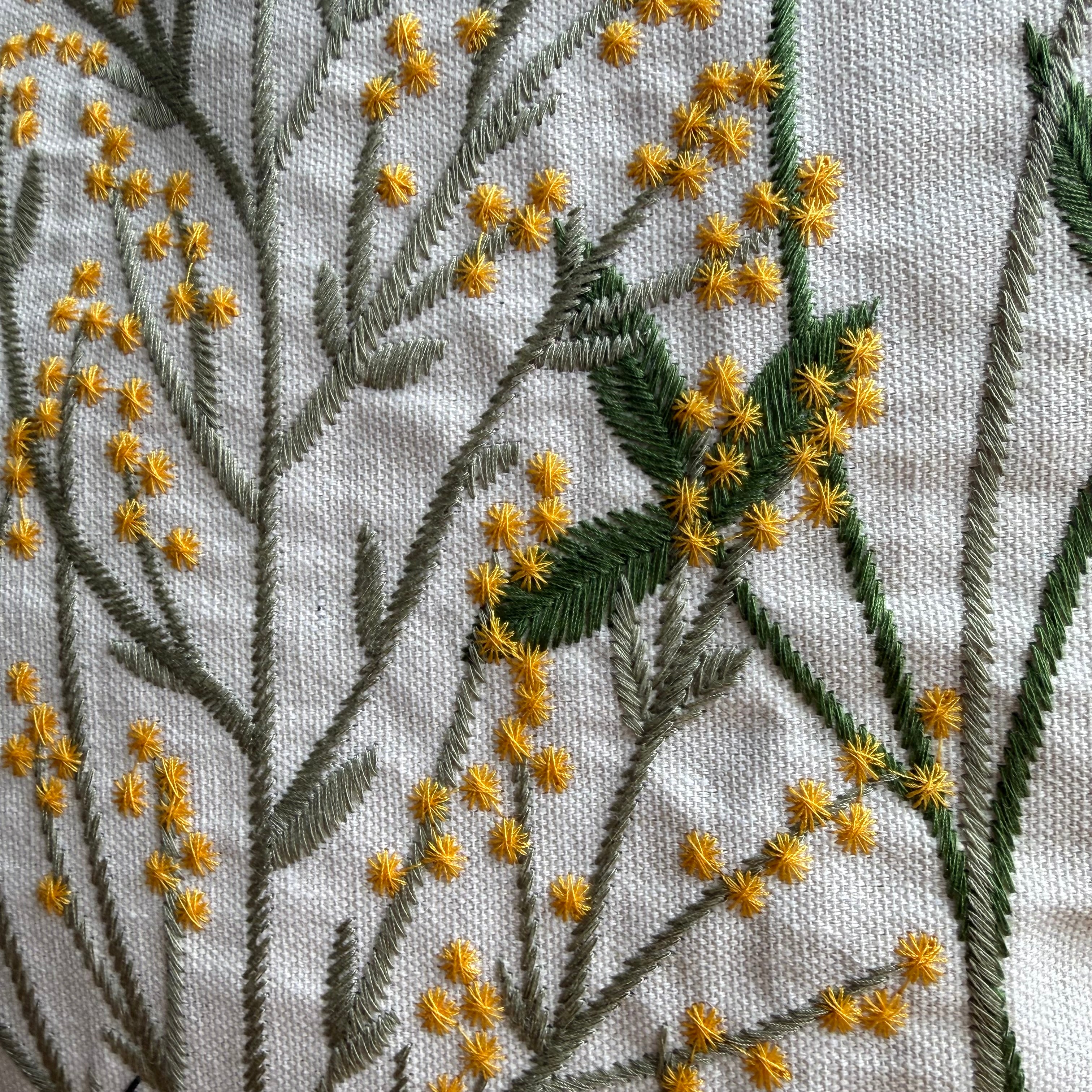 Field of Blooms Embroidered Pillow Cover