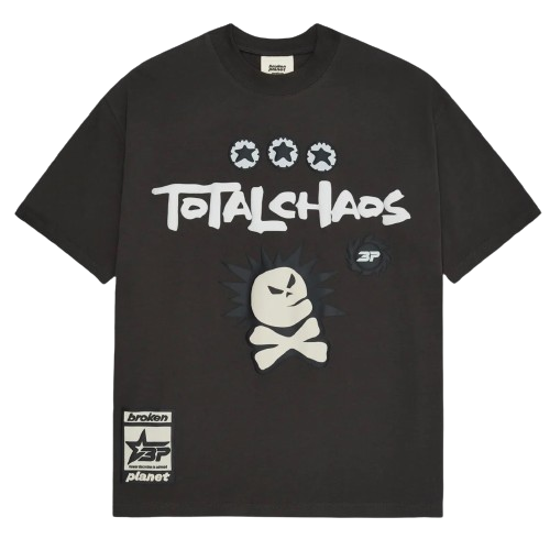 BROKEN PLANET MARKET 'TOTAL CHAOS' TEE (SOOT BLACK)