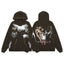 Revenge x Diablo IV Brown Studded Arch Logo & Characters Pullover Hoodie
