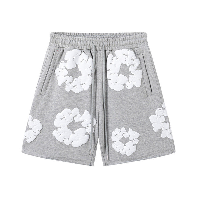 Denim Tears Cotton Wreath Shorts - Grey Hover Image
