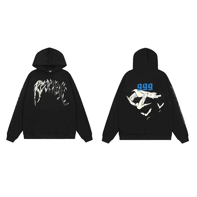 Revenge x Juice WRLD Black 999 & Doves Pullover Hoodie Hover Image