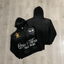 VALEFOREVER Black Vintage Crest Graphic Zip Up Hoodie