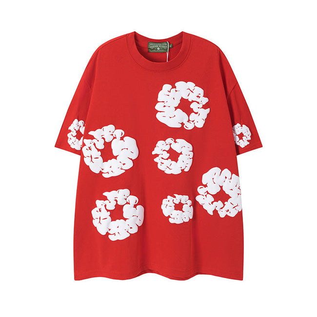 Denim Tears Cotton Wreath T-Shirt - Red Hover Image