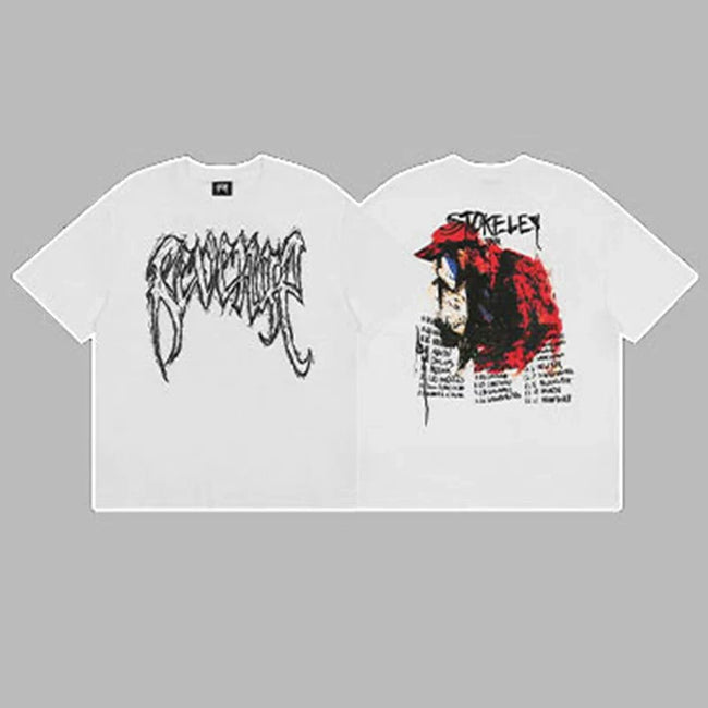 Revenge x Stokeley Tour Graphic Short Sleeve T-Shirt White Hover Image