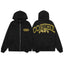 Black Graphic Zip-Up Hoodie | Premium Streetwear Hoodie with Bold Back Lettering