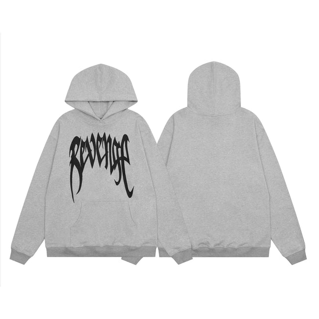 Revenge Grey Black Arch Logo Pullover Hoodie Hover Image