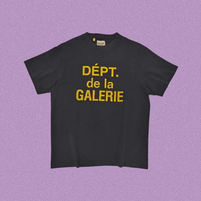 Gallery Dept. DÉPT. de la GALERIE Short Sleeve T-Shirt - Black/Yellow Hover Image