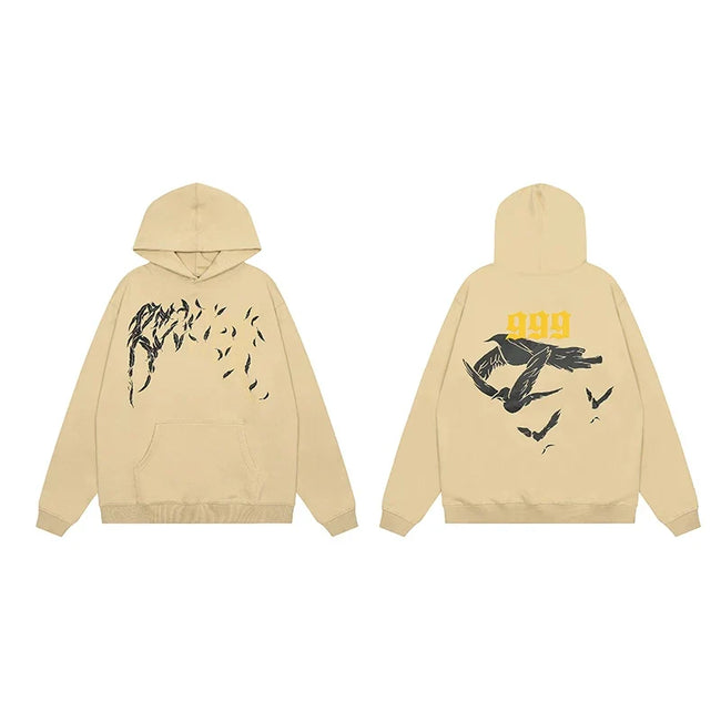 Revenge x Juice WRLD Beige 999 & Doves Pullover Hoodie Hover Image