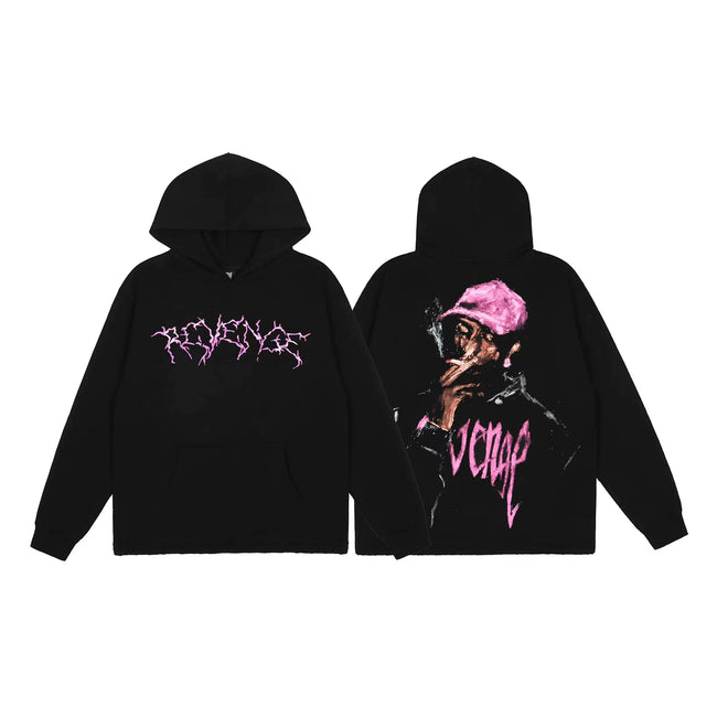 Revenge Pink Carti Smoker Arch Logo Pullover Hoodie Hover Image