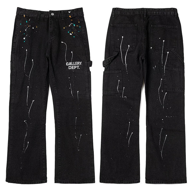 Gallery Dept. Paint Splatter Vintage Blue Denim Jeans Hover Image