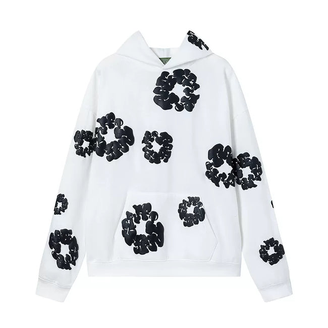 Denim Tears Cotton Wreath Hoodie - White/Black Hover Image