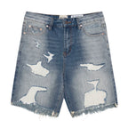 Gallery Dept. Heavy Distressed Ripped Denim Shorts