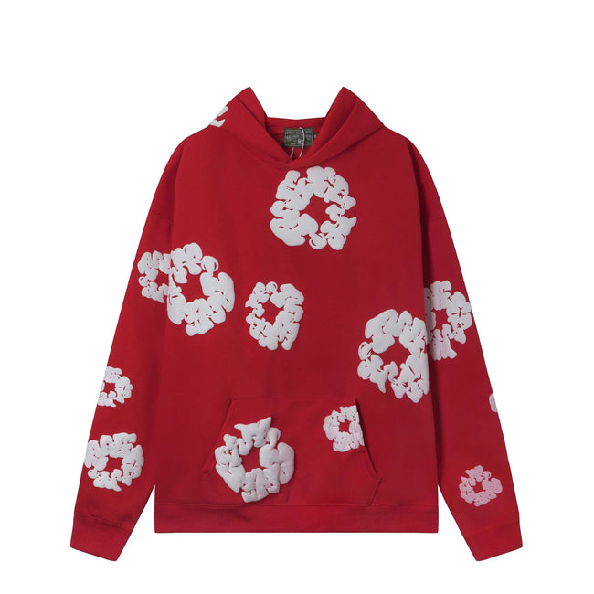 Denim Tears Cotton Wreath Hoodie - Red Hover Image