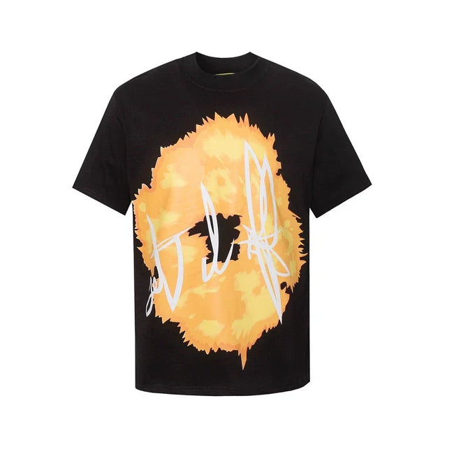 Denim Tears Graphic T-Shirt - Black/Yellow Sunburst Hover Image