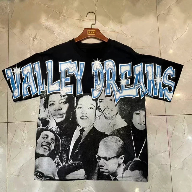 Valleydream Black Valley Dreams Collage Portrait Graphic T-Shirt Hover Image