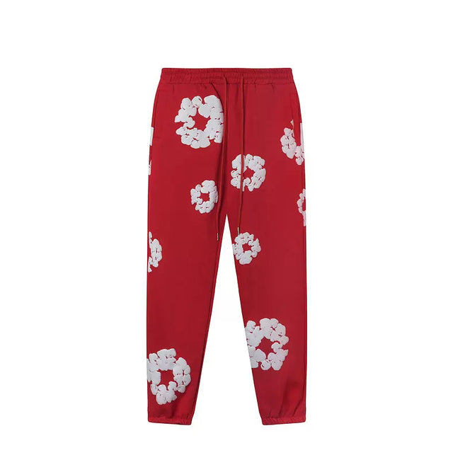 Denim Tears Cotton Wreath Sweatpants - Red Hover Image