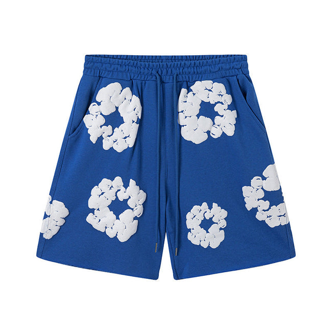 Denim Tears Cotton Wreath Shorts - Royal Blue Hover Image