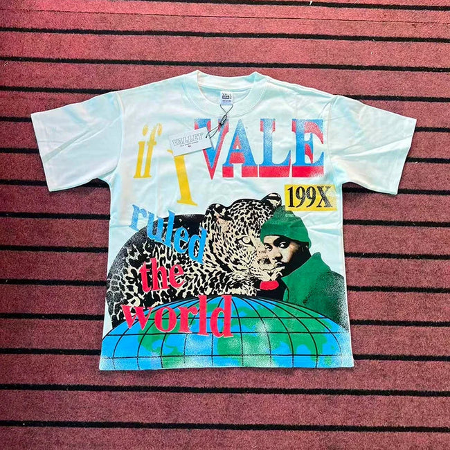 Valleydream White If I Ruled The World Leopard Portrait Vintage T-Shirt Hover Image