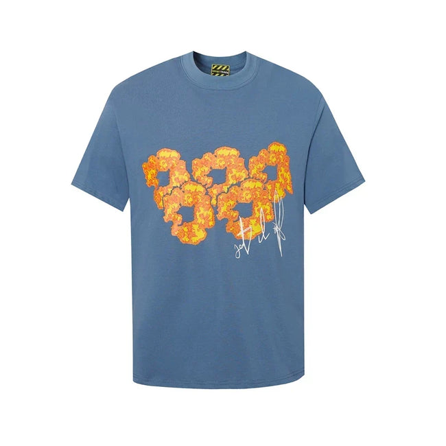 Denim Tears Cotton Wreath T-Shirt - Blue/Yellow Wreaths Hover Image