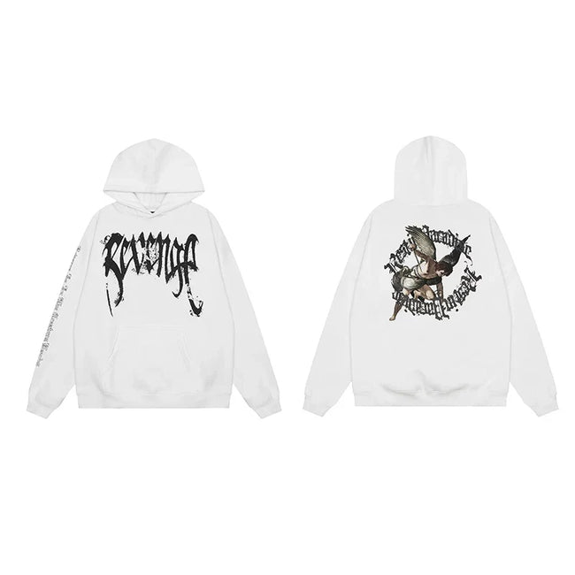 Revenge Angel / Religious Circle Arch Logo Pullover Hoodie White Hover Image