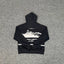 Black Graphic Zip-Up Hoodie | Streetwear Hoodie with Abstract Back Print Design